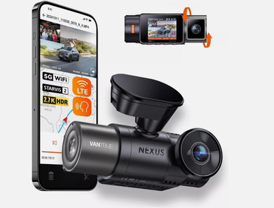 Vantrue Nexus 2X Black 2 Channel Voice Controlled Smart Dash Camera-NEW OPEN BOX