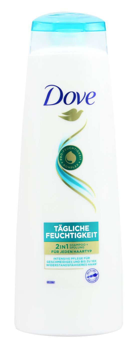 Dove 2in1 Shampoo & Spülung tägliche Feuchtigkeitspflege, 3x250ml