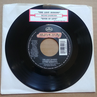 RICHIE SAMBORA One Light Burning 45 7'' ROCK Record Vinyl Records 1991 Mercury