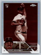 2023 Topps Chrome Update Brent Headrick Rookie Sepia Refractor Twins RC #USC188
