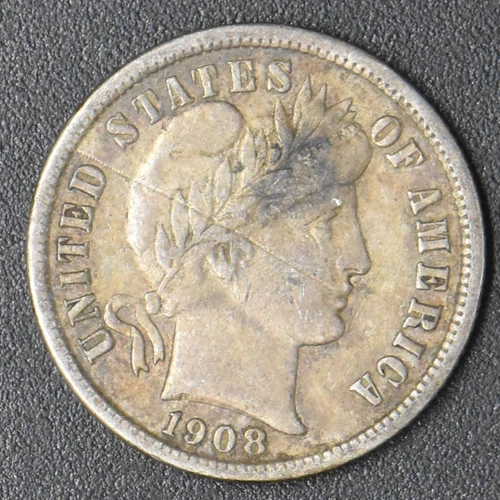 1908-S Barber Dime San Francisco 10C - COINGIANTS -