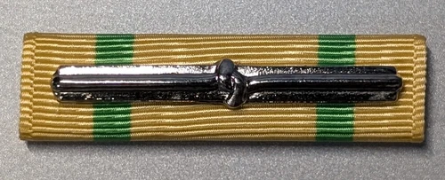 Texas State Guard Good Conduct Ribbons w/1/2/3 Silver Knots -Moiré-Made in USA