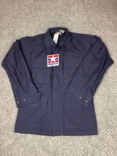 Vintage Propper Combat Coat Shirt Adult Size Small Blue Long Sleeve Mens NWT