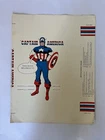 Vintage Captain America Book Cover Marvel 1975 Fascinating Industries School New