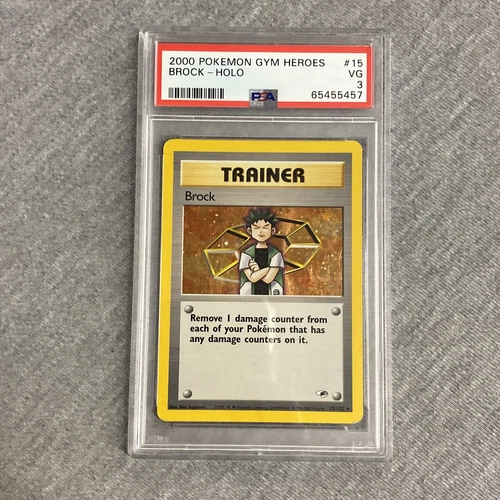 Brock 015/132 Holo Gym Heroes-Unlimited Edition Pokemon Card