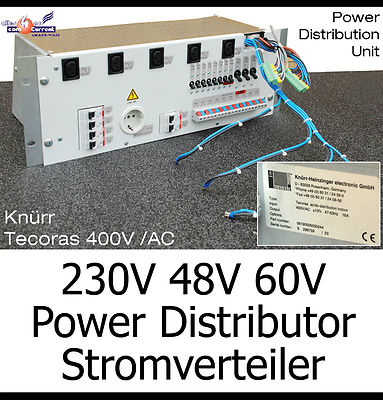 19'' 48cm  RACK 4HE KNÜRR HEIZINGER PDU 220-400V 16A OUTPUT: 230V 48V 60V 2,5-30A