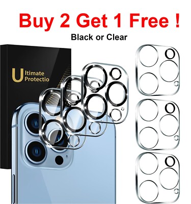 Tempered Glass Camera Lens Protector For iPhone 13 Pro Max Mini Buy 2 Get 1 Free