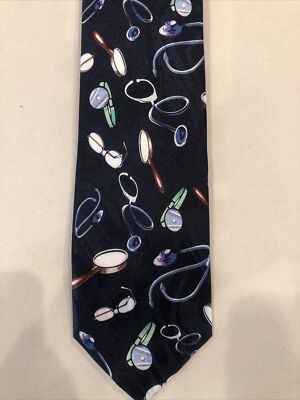 Parquet Mens Tie Fun Doctor Print 