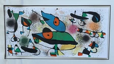 JOAN MIRO SIGNED ORIGINAL LITHOGRAPH CERAMIQUES #28248 COLORFUL ABSTRACT ART