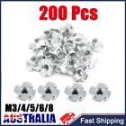 <!--F#f_0-->200X T Nuts Four Pronged Tee Nuts Zinc Plated Blind Nut Captive M3+M4+M5+M6+M8<!--F/-->
