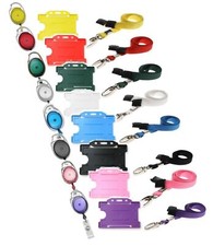 Neck Strap Lanyard, ID Badge Holder & Retractable YoYo Reel Rainbow Staff