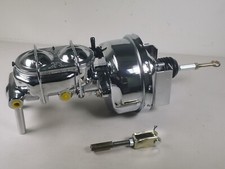 Chrome Impala Power Booster Bail Top Master Cylinder Straight Bracket Kit