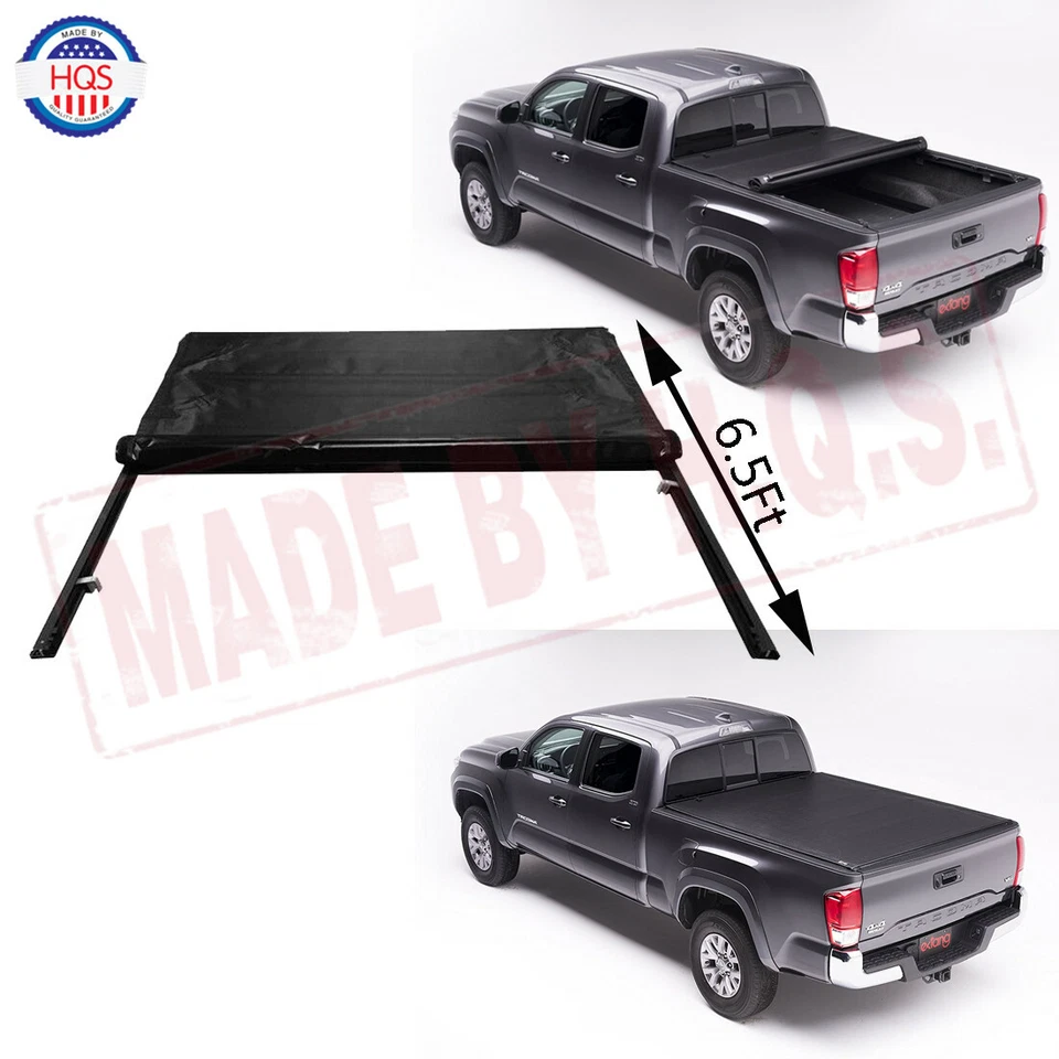 6.5ft ROLL-UP SOFT Tonneau Cover For 2007-2013 Chevy Silverado GMC Sierra Bed Foto 4 de 4