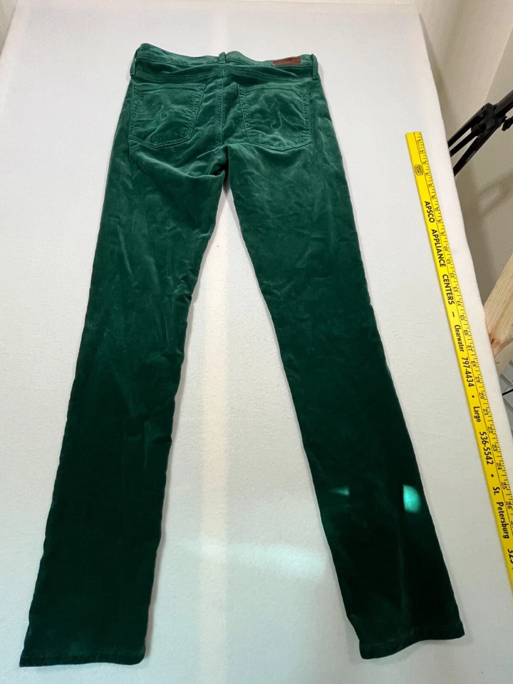 AG Adriano Goldschmied Pana The Prima Mid Rise Cigarrillo Verde Talla 27R Foto 2 de 4