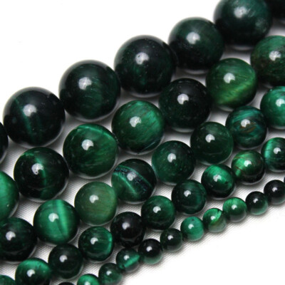 Aazon.co: NCB 200PCS 8 Natural Green Tiger's Eye Gestone Round