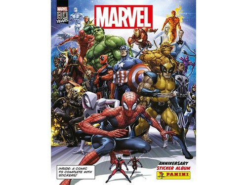 PANINI MARVEL 80 JAHRE KOMPLETTES SET MIT AUFKLEBERN UND KARTEN + ALBUM BRANDNEU