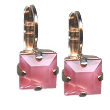 Mariana Earrings Lovely Square Giver Rose Austrian Crystals My Treasures Coll.