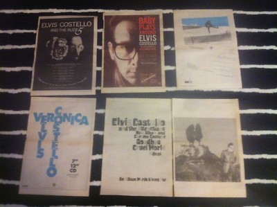 ELVIS COSTELLO - ORIGINAL MAGAZINE ADVERT live tour BABY PLAYS AROUND veronica >