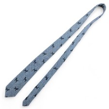 Old Navy Tie Large Blue Boys Dog Theme Print Cotton 50" L - 2.35" W