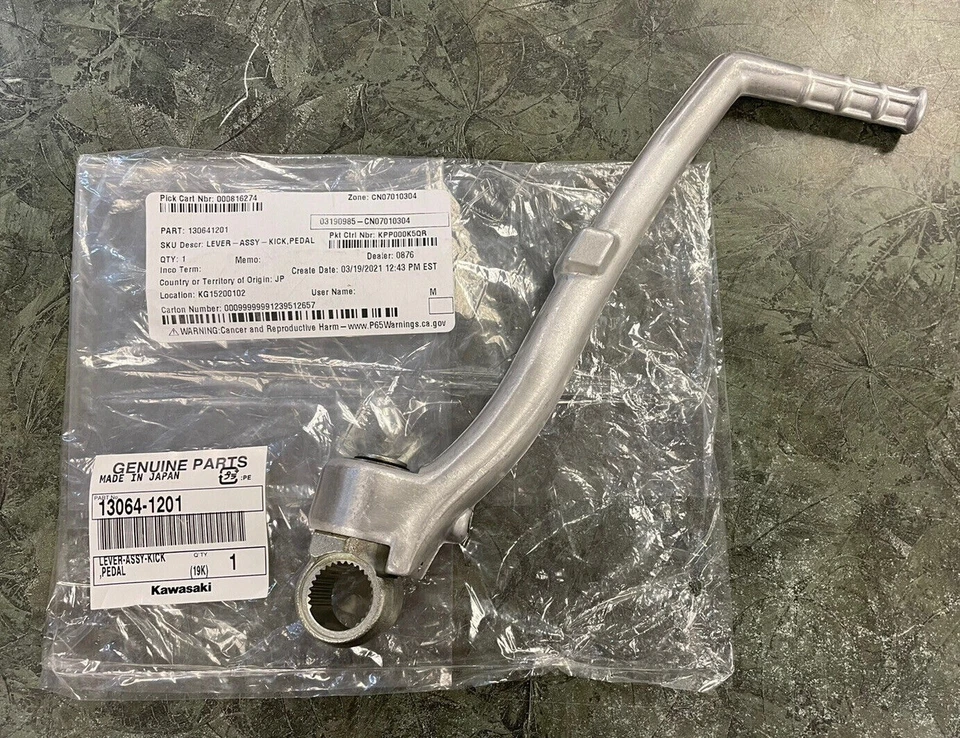 KAWASAKI AUTHENTIQUE OEM 1983-2004 KICK STARTER LEVIER KX500 KX 500 13064-1201 - Photo 2/3