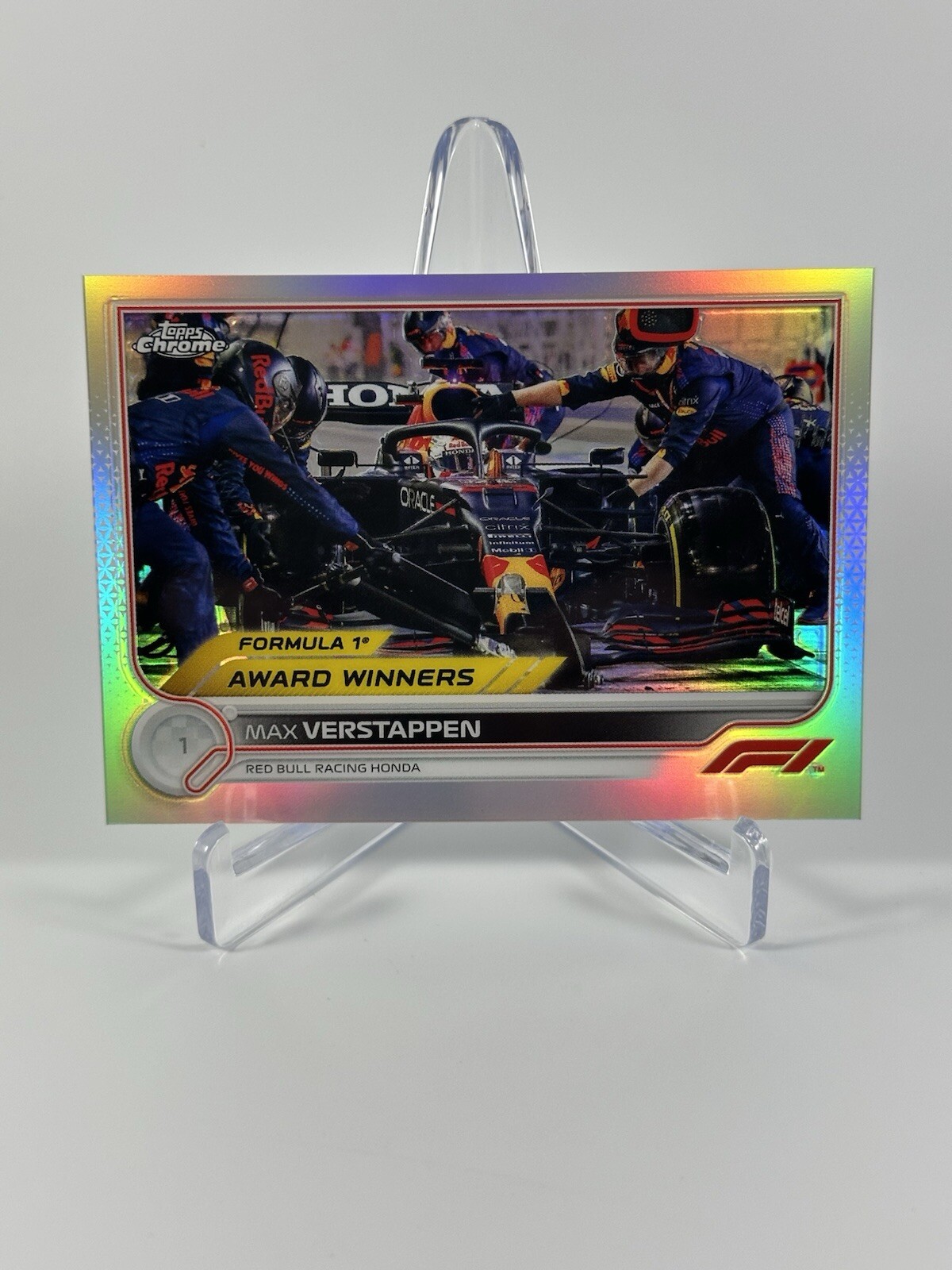2022 Topps Chrome Formula 1 F1 Max Verstappen #196 Red Bull Racing Refractor