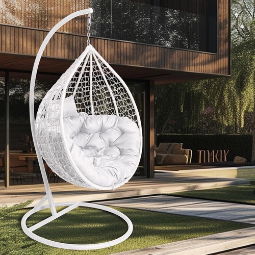 2mGoods Luxuriöser Hängesessel mit Gestell inkl. allergikerfreundlichem Kissen - Bild 5 von 7