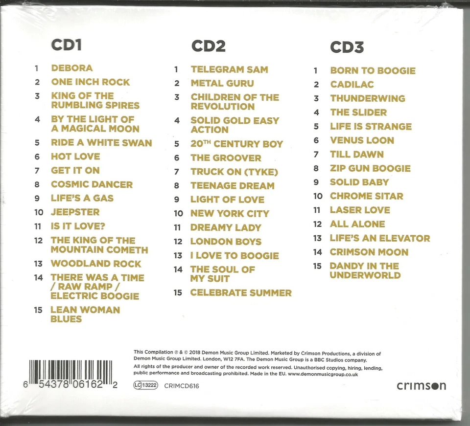 T. Rex - Gold - Dreier - CD - Digisleeve - Best Of Greatest Hits CD - Neu - OVP - Bild 2 von 2