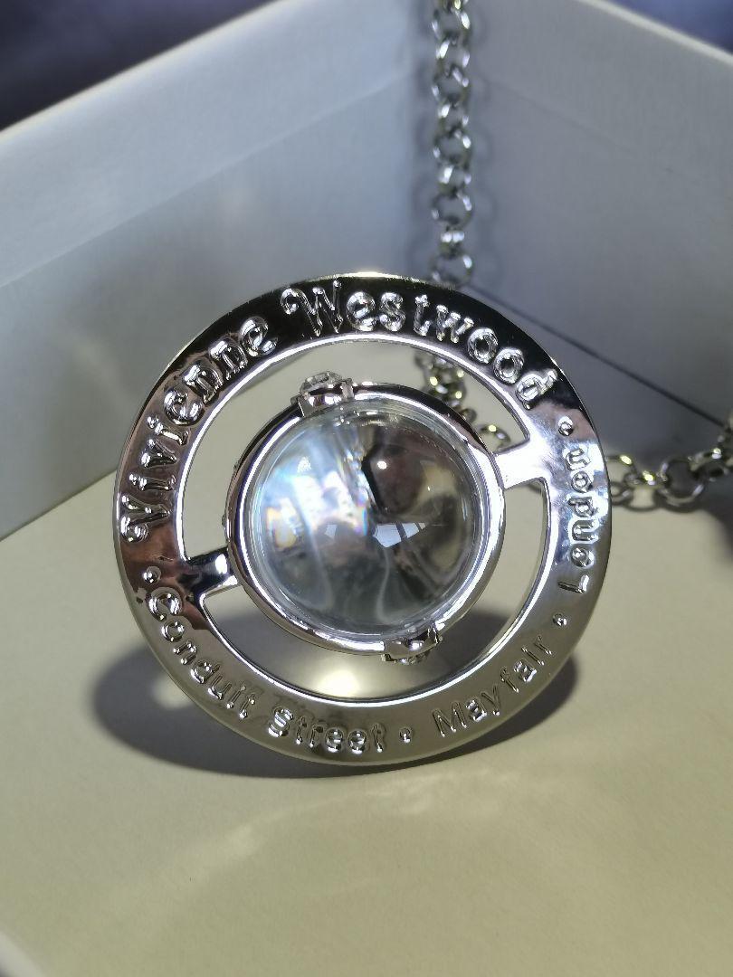 Vivienne Westwood Small Orb Necklace Pendant Clear Color Vivienne Westwood Small Orb Necklace Pendant Clear Color