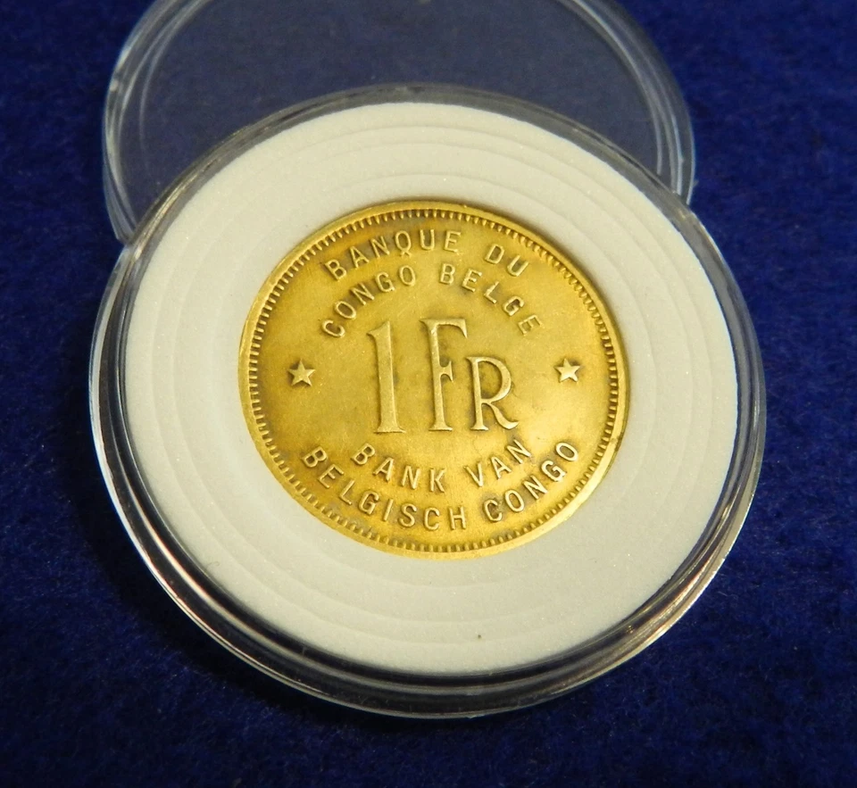 1944 Belgian Congo 1 Franc - Beautiful Coin - See PICS - Image 2 of 2