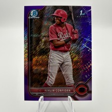 2022 Bowman Chrome Shimmer Purple Refractor 117/250 Yerlin Confidan #BCP-187