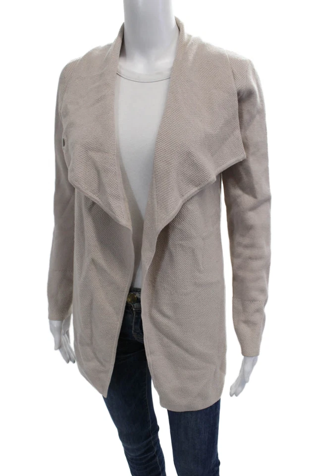 Jigsaw Womens Beige Wool Button Cardigan Long Sleeve Size XS - Image 2 of 4