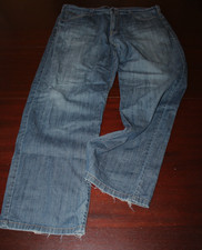 mens calvin klein straight jeans 38x33 pre-owned medium faded distressed