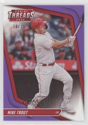 2022 Panini Chronicles Threads Purple 20/25 Mike Trout #17 o7m