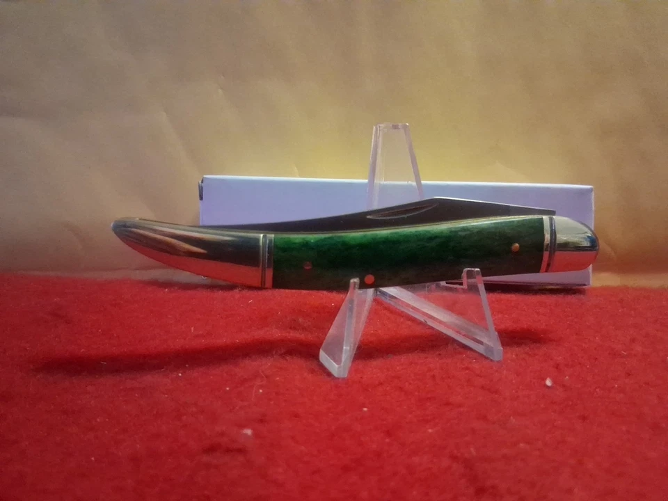 Grúa Kissing MED GREEN BONE TEXAS MANIJAS DE PALILLO DE DIENTES-1 HOJA SS-4.49" Cerrada Foto 3 de 4