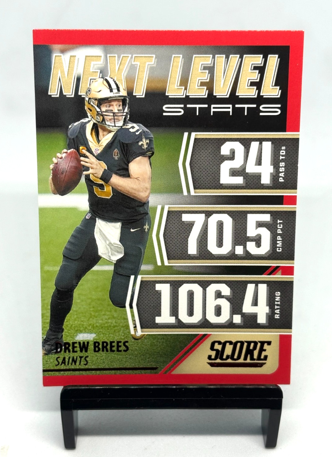 2021 Score Next Level Stats Red Drew Brees #NL7 Saints