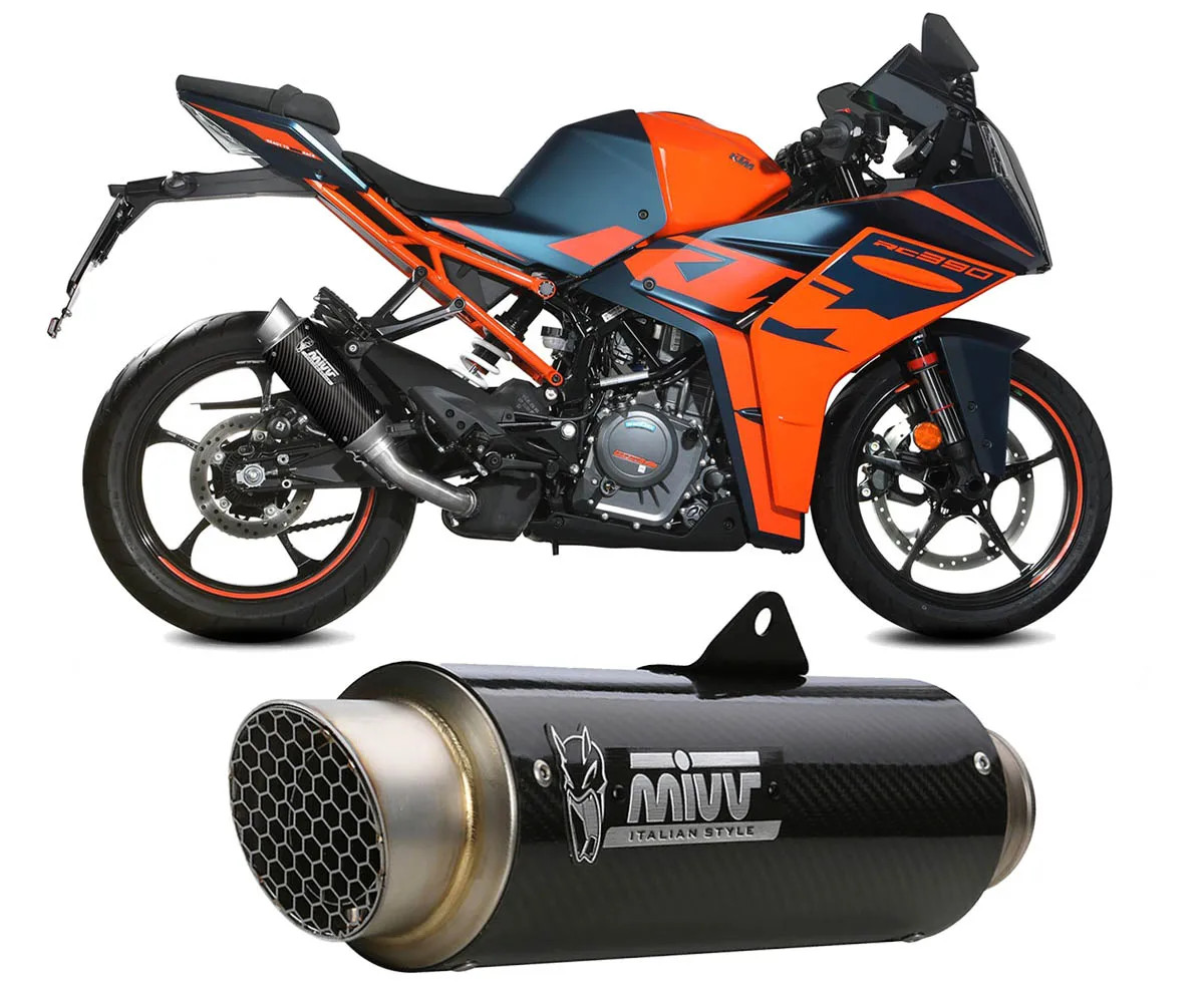 Mivv Muffler slip-on exhaust GP PRO Carbon for KTM RC 390 2021 > 2024