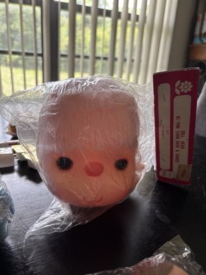 Craft Doll Head & Hands Set Pink Hair Blue Eyes Multicolor.