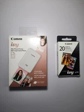 Canon Ivy Mini Photo Printer w/ 10 Photo Paper + 20 extra - Rose Gold NEW Sealed