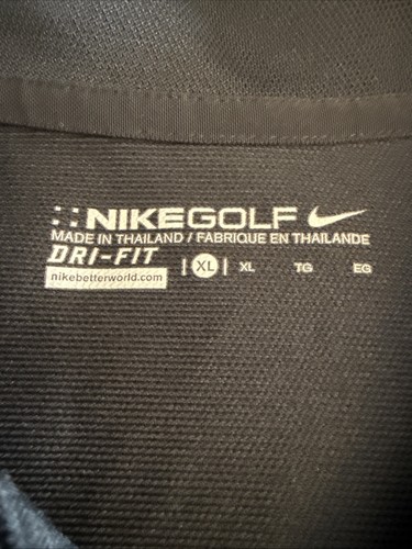Nike Golf Dri-Fit Poloshirt schwarz atmungsaktiv Herren Gr. XL kurzarm " - Bild 3 von 4