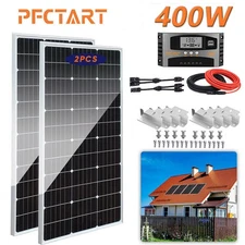 400W Solar Panel Kit 12V With 60A Controller For Camper RV Boat Battery Charger