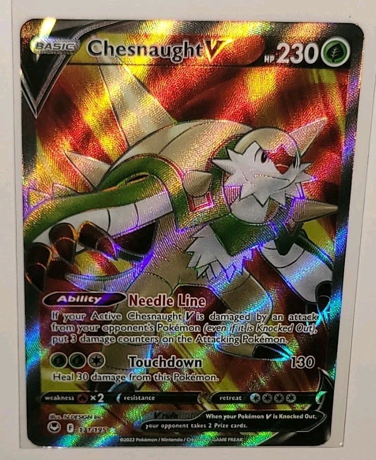 Pokemon Chesnaught V Full Art Ultra Rare 171/195 Silver Tempest NM