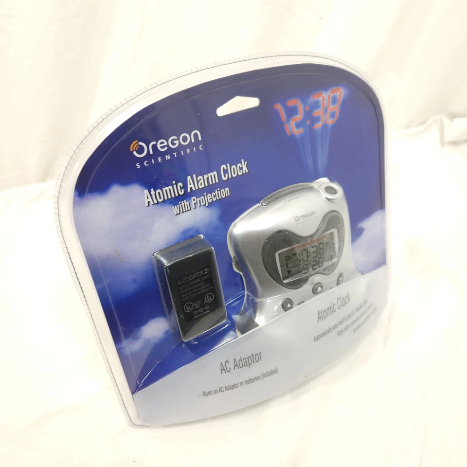Reloj despertador de proyección atómica autoajustable Oregon Scientific RM313PA nuevo sellado Foto 2 de 3