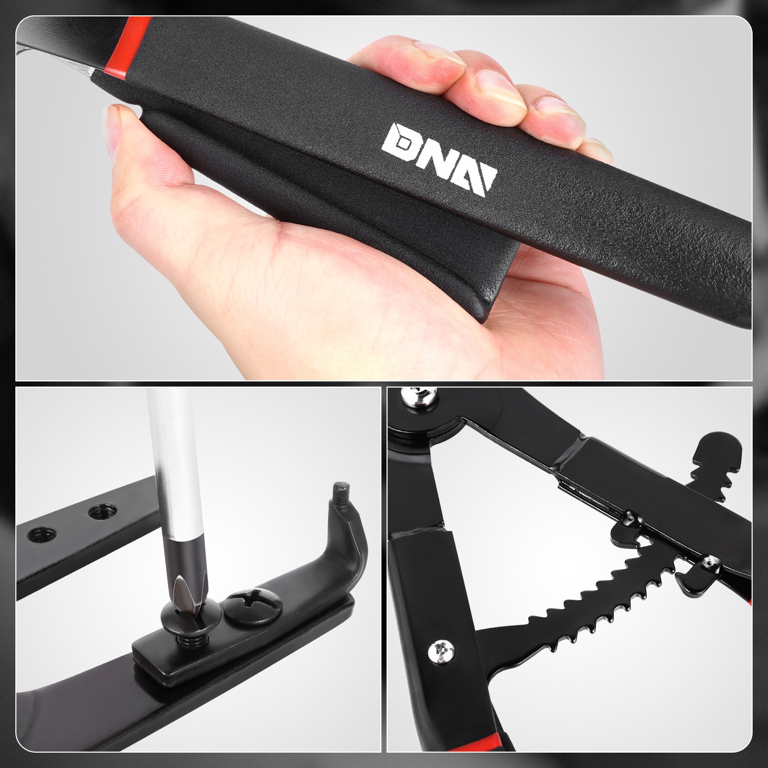 [2Pcs] 16" Circlip Plier Set Heavy Duty Internal External Snap Ring Pliers Kit