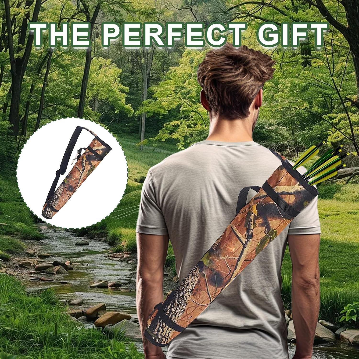 Archery Quiver Back and Hip Quivers Adjustable Arrow Backpack Bag Holder Side Hi