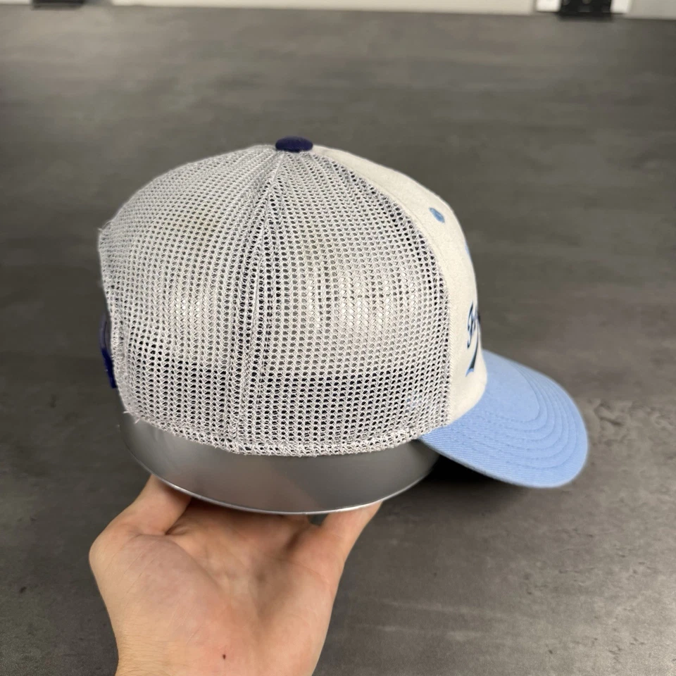 New York City FC SnapBack Gorra Adidas Niñas Jóvenes 7-16 Blanco Azul Camionero MLS Foto 4 de 4