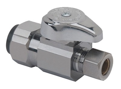 5 Pack Straight Stop Valve, .5 Push Connect x 3/8-In. Compression G2PS14X CD
