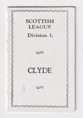 Trade Card - Football Team Folders (Barratt & Co.) - #Clyde