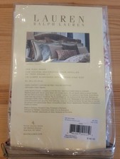 2 Ralph Lauren Mirabeau Paisley Cream STANDARD Pillow Shams 100 Cotton