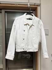 ISSEY MIYAKE I.S. White Denim Jacket Short Length Size 9 Vintage Pre-owned