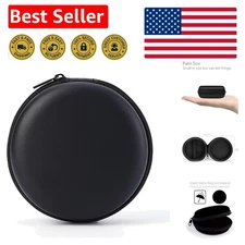 Stylish Chevron Pattern Earbud Case - Scratch-Resistant & Compact Travel Bag